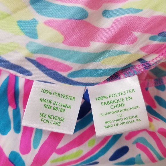 Lilly Pulitzer Deanna Romper XXS Palm Reader Dusk Missing Belt - Picture 5 of 12